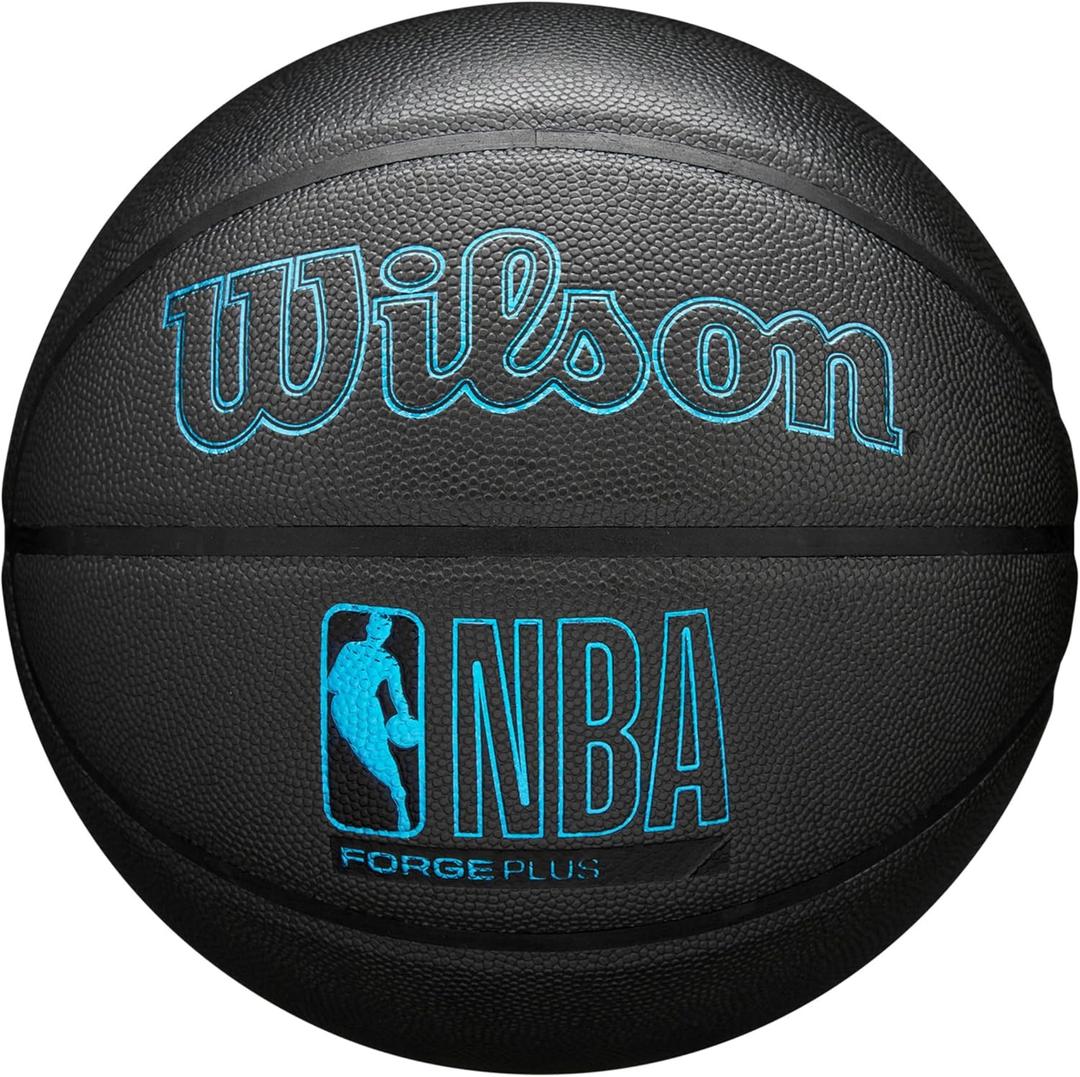 WILSON NBA Forge Plus Indoor/Outdoor Basketball - Charcoal Grey, Size 6-28.5"