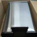 EKO Madison Brushed Stainless Steel 13.2 Gal/50L Kitchen Step Trash Can or Recycling Bin, Removable Inner Liner, Soft Close Lid, Fingerprint Resistant Finish