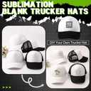 Hercicy 40 Pack Sublimation Blank Trucker Hat Bulk Wholesale Mesh Baseball Cap for Women Men DIY Hat Bar Party
