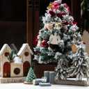 Vitalizart Dusty Blue Velvet Ribbon Set 3/8" x 15 Yd Wooden Spool Fabric Trim 3 Rolls * 5 Yd for Christmas Wreath Decoration Handmade Craft Ornaments Gift Wrapping & Bow Making