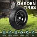 Taifa 13 Inch 2 PCS Rubber Pneumatic Replacement Tires and Wheels 4.00-6 with 5/8'' Axle Bore Hole, Inflated Air Wheel for Wheelbarrow/Wagon/Hand Truck/Trolley/Garden Scooter etc.
