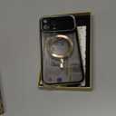 [Full Camera Protection& Mechanical Lock]Magnetic Privacy Case for iPhone 13 Pro Max [Compatible with MagSafe][CD Metal Ring]Full Body Shockproof Metal Bumper, 9H Anti Peeping Glass Cover-Gold