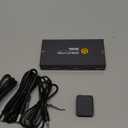 Displayport KVM Switch 2 Monitors 2 Computers with Audio Jack - 8k@60HZ 4K@144Hz Dual Monitor Kvm Switch with 3 USB 3.0 Port Sharing Keyboard Mouse, Included Wired Remote 2 Cables Displayport Switch (Black)