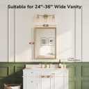 USHOWER 24x36 Inch Brushed Gold Bathroom Mirrors for Over Sink