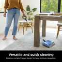 Shark Rechargeable Floor Sweeper, Motorized Brushroll, Compact Swivel Design, Easy-Empty Dust Cup, 10" Cleaning Path, Powerful Debris, Dust & Pet Hair Pickup, for All Floor Types, Blue, V2700Z