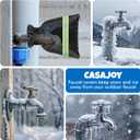 Outdoor Faucet Covers for Winter, 10.2" H x 6.88" W Outdoor Water Faucet Cover Socks for Winter Freeze Protection Waterproof Reusable Hose Bibs Insulated Spigot Cover, 6 Pack