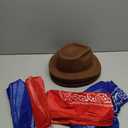 Haysandy 24 Pieces Western Cowboy Hat Set, Felt Cowboy Themed Party Hats with Paisley Bandanas for Kids Costume Party(Brown, Red, Blue), Hat: about. 11.8 x 10 x 4 inches