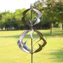 Wind Spinners Outdoor Metal - Large Kinetic Wind Spinner for Yard Garden, Windmills Lawn Ornament Dcor for Lawn Patio Double Globe Decor/84 Inch