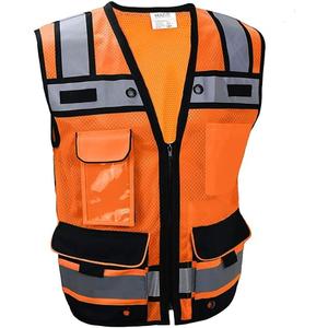 Engineer Safety Vest, High Visibility Reflective Safety, Vest Mesh with Zipper and pockets
Size L