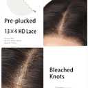 cuiud Chocolate Brown Lace Front Wig 13x4 HD Glueless Brown Wigs Pre Plucked for Beginners Synthetic Lace Front Wig for Women Long Layered Wave Wig 26inch, Dark Brown