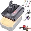 V6 Battery Adapter for Dyson, Convert for DeWalt 18V 20V Lithium Battery to for Dyson V6 SV04 SV03 DC59 DC58 DC62 SV09 SV05 Animal Absolute Motorhead Cordless Vacuum Batteries (DW20V6 Adapter Only)