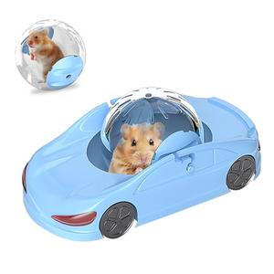Dayinkes Silent Hamster Exercise Ball, with Ventilated Design - Safe & Durable Fitness Toy for Night Use, Non-Slip Surface & Removable Cover Small Pet Running Wheel for Hamsters, Gerbils, Mice (Blue)