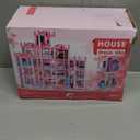 5-Story Dream Doll House for Girls with 19 Rooms, Lights, Dolls, and Furniture - Large DIY Playhouse for Grils Ages 6-16 - Perfect Imaginative STEM Gift for Birthdays & Holidays & Christmas