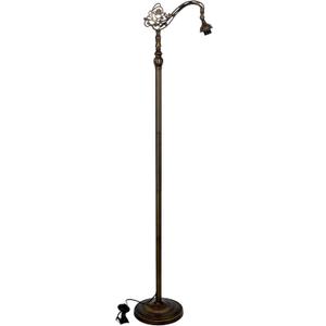 Tiffany Floor Lamp Base Only, for 12-18 Inch Stained Glass Lampshade Height 67 Inch Bronze Finished Resin Base Antique Standing Lighting Base Replacement Only Wide 11 Inch(E (W11H67 Inch))