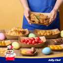 JOLLY CHEF 3lb Paper Food Trays,250 Pack Disposable Boat, Extra Large Food Serving Holder Tray for Gameday,Party, Nachos, Hot Dogs, Taco, French Fries
