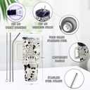 Cat Gifts for Lovers Mom Women, 40 Oz Cat Tumbler with Handle & Straw, Cats Themed Insulated Travel Coffee Mugs, Thanksgiving Christmas Birthday Gift for Animal Lover, Kitty Cup, 1 PCS