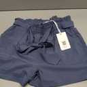 GRACE KARIN Women Summer Casual Shorts with Pockets Bowknot Tie Waist (Large, Cl93-Blue-Gray)