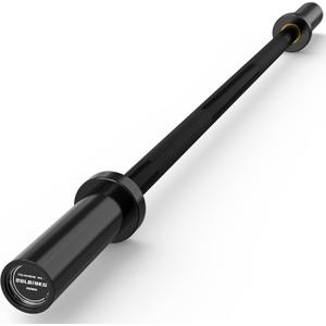 HANDBODE 4 ft Olympic Barbell, 2 Inch Short Weight Bar, 500 lb Capacity with Knurled Grip, Hard Chrome Home Gym Straight Bars for Powerlifting, Bench Press, Deadlift, Squat, Black