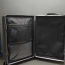 28-Inch Hardside Checked Luggage with Leather Handle, PC Zipperless Suitcase with Spinner Wheels and TSA Locks, Lightweight Checked Luggage for Travel