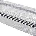 Dishwasher Basket, 18/8 Food-Grade Stainless Steel Dishwasher Basket for Small Item, Bottle Accessories, Scoops, Forks, Chopsticks Cleaning, Silver (Dual-Tier Large)