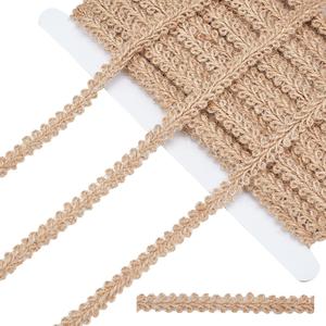 PH PandaHall 22 Yard Braided Burlap Ribbon Burlywood Lace Craft Ribbon 11mm(3/8 Inch) Rustic Woven Braid Trim Jute Ribbons for Bohemian DIY Crafts Costume Slipcover Curtain Clothing Sofa Home Decor (792''L x 0.4''W)