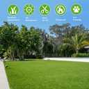 1.77" Pile Height Thick Artificial Grass Turf Lawn 3.3FT x 5FT Realistic Faux Grass Rug Customized Size Indoor Outdoor Garden Lawn Landscape Synthetic Grass Mat Pet Turf with Drain Holes