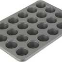 KitchenAid 24-Cup Nonstick Aluminized Steel Mini Muffin Pan, Contour Silver