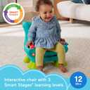 Fisher-Price Toddler Learning Toy Laugh & Learn Smart Stages Chair with Music Lights & Activities for Infants Ages 1+ Years, Teal