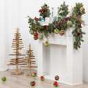 SY Super Bang Red Green Christmas Ball Ornaments, 15PCS Shatterproof Velvet Ornaments Set for Christmas Tree Hanging Decorations, for Holiday Party Xmas Decor - 80MM/3.14".