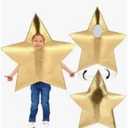 Jenaai Gold Nativity Star Costume for Kids Star Shaped Costume Kids Christmas Scene Cosplay Outfits Apparel Religion Living Props for Religion Sunday School Church Supply