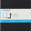 Moleskine Cahier Journal, Soft Cover, Large (5" x 8.25") Ruled/Lined, Black, 80 Pages (Set of 3)