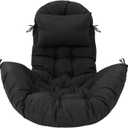 Tudomro Egg Chair Cushion Filling 2.58 kg Replacement Rocking Chair Cushions High Back Swing Hammock Egg Hanging Cushion Thicken for Indoor Outdoor Patio Garden(Black,1 Pcs)