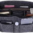 ZTUJO Purse Organizer Insert, Felt Bag Organizer For Handbag Purse Organizer,13 Colors, 6 Size (Large,Grey)