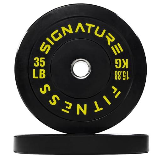 Fitvids Olympic Bumper Plate, Weight Plate for Strength Training & Weightlifting, 35Lbs