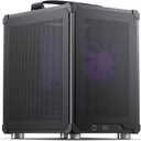 JONSBO C6 Handle Black Mini MATX Mesh Case,Simple Compact Desktop Micro ATX Chassis,Upper Cover/Side Panel Tool-Free Open pc case, ATX Power Bite (L185mm Max.),Support 75mm CPU Cooler,GPU200-255mm