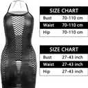 DITSONEO Womens Lingerie Fishnet Dress Mesh Chemise Babydoll Sexy See Through Nightwear Sleepwear for Women (Black)