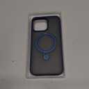 TORRAS Magnetic Ostand for iPhone 15 Pro Max Case, [Military Grade Drop Tested] [Compatible with MagSafe][Build-in Kickstand] Translucent Slim Soft Edge Anti-Fingerprint 6.7" 2023, Blue Titanium