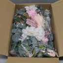 DearHouse 2Pack Artificial Peony Flower Garland - 6ft/Strand Silk Peony Flower Greenery Garland with Fake Willow Leaves for Wedding Ceremony Backdrop Party Table Centerpieces Decor (Pink)