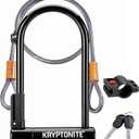 Kryptonite Keeper Bike U-Lock Standard with Braided Steel Cable, Heavy Duty Anti-Theft Bicycle U Lock, 12mm Shackle and 10mm x4ft Length Security Cable with Mounting Bracket and Keys