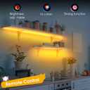 3-Pack Shelf Lights, Upgrade Battery Operated 20inch Led Strip Lights with Remote, Color Change with Timer Floating Shelves LED Wall Lights, DIY Led for Bedroom, Kitchen, Indoor Room Decor