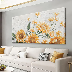 Canvas Art Wall Decor Print Paintings Sunflower Wall Art Prints Pictures Decor Ready To Hang Pictures For Bedroom Bathroom And Office Kitchen Home Decor Artwork 20"×40"