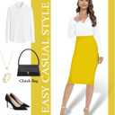 Tapata Women's Office Work Pencil Skirt Stretch High Waist Below Knee Bodycon for Business Casual