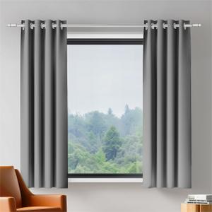 Grey Living Room Blackout Curtains 63 Inch Length for Bedroom Thermal Insulated Curtains 2 Panel Set Window 34 by 63 Curtains Home Dcor