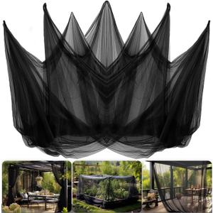 2PCS Mosquito Netting for Patio,10 x 16.5 Ft Garden Mesh Netting,Fly Insect Bird Net Barrier for Protect Vegetables Plants,Mosquito Mesh Screen for Outdoor Patios Apartment Balcony (Black)