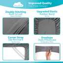 DREAMCARE King Size Sheets Set - 6 pcs Breathable Cooling Bed Sheets - up to 21" Extra Deep Pocket King Sheet Set with Side Pockets - Extra Soft 100% Brushed Hypoallergenic Hotel Luxury Bedding - Gray