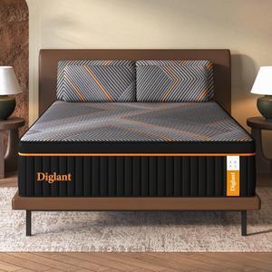 Queen Mattress, 14 Inch Plush Hybrid Mattress Memory Foam with Individually Pocket Springs Queen Size Mattress in Box, Plush Mattress for Pressure Relief,CertiPUR-US Certified,Edge Support