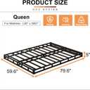 EMODA 5 Inch Box Spring Queen Size Bed Base, Heavy Duty Metal Queen Mattress Foundation with Fabric Cover, Easy Assembly, Black