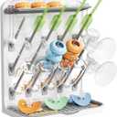 Lifewit Large Baby Bottle Drying Rack, 15 Hooks Vertical Rack Dryer with Removable Pacifiers Box, Drip Tray, Space Saving Countertop Holder Organizer for Weighted Straws, Pump Parts