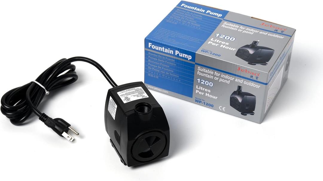 Jebao WP-1200 Submersible, Hydroponics, Aquaponics, Fountain Pump 317gph, 20w