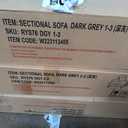 107.9 U Shaped Sectional Sofa with Double Extra Wide Chaise, w/Removable Back & Seat Cushions, for Living Room, Office, Apartment, Dark Gray